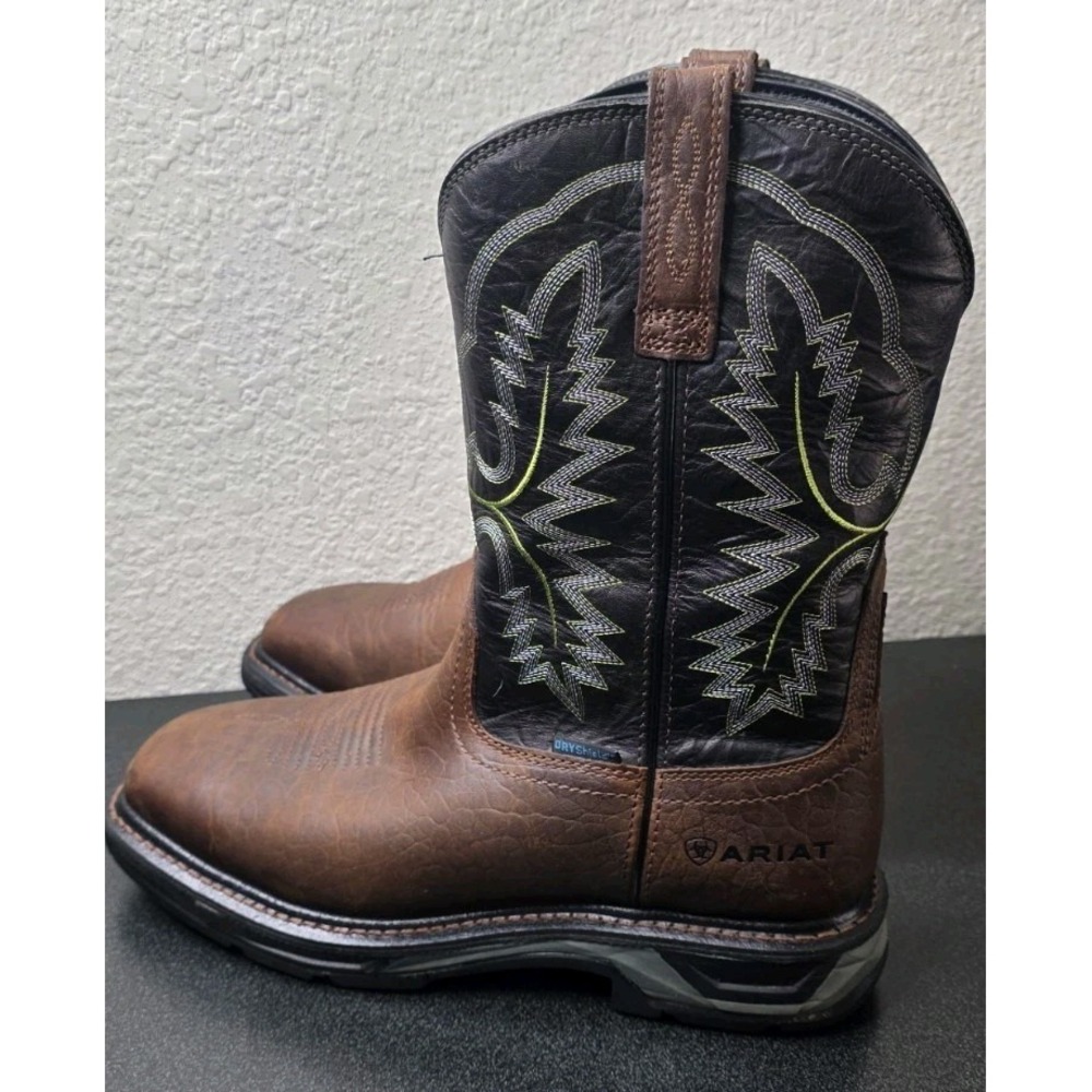 Ariat Men 11EE Workhog XT Soft Toe H2O Waterproof Safety Western Boots Square